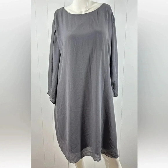 Grace Karin Dresses & Skirts - NWT Grace Karin Womens Gray Chiffon Split Sleeve Cocktail Dress Size 3XL